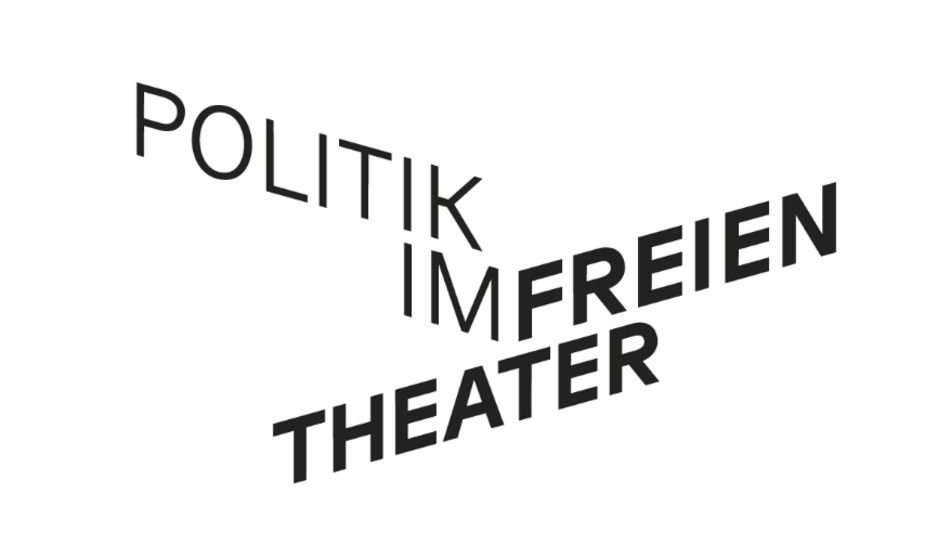 Typografisches Logo mit dem Inhalt: POLITIK IM FREIEN THEATER.
